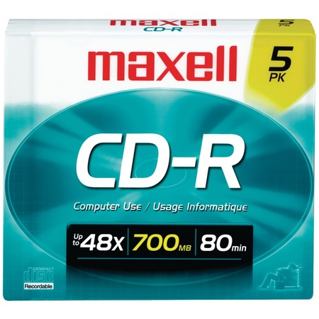 MAXELL Digital 5pcs 700MB 80-Minute CD-R 648220